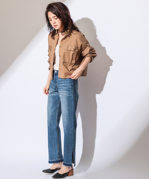 CIAOPANIC(チャオパニック)の「綿ツイルフラップポケット付きシャツ(シャツ/ブラウス・レディース・ベージュ/レッド/アイボリー・FREE)」の18枚目の写真