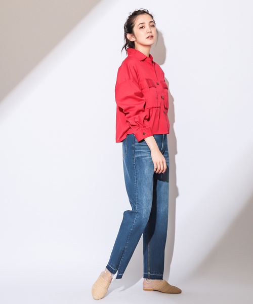 CIAOPANIC(チャオパニック)の「綿ツイルフラップポケット付きシャツ(シャツ/ブラウス・レディース・ベージュ/レッド/アイボリー・FREE)」の21枚目の写真