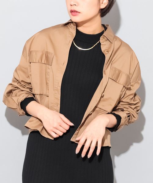 CIAOPANIC(チャオパニック)の「綿ツイルフラップポケット付きシャツ(シャツ/ブラウス・レディース・ベージュ/レッド/アイボリー・FREE)」の8枚目の写真