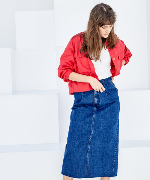 CIAOPANIC(チャオパニック)の「綿ツイルフラップポケット付きシャツ(シャツ/ブラウス・レディース・ベージュ/レッド/アイボリー・FREE)」の4枚目の写真