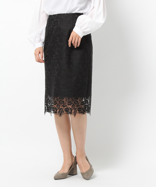 laboratory work（ラボラトリーワーク）の「チュールレースタイトスカート（スカート・レディース・ホワイト/ブラック/グリーン・MEDIUM）」の3枚目の写真