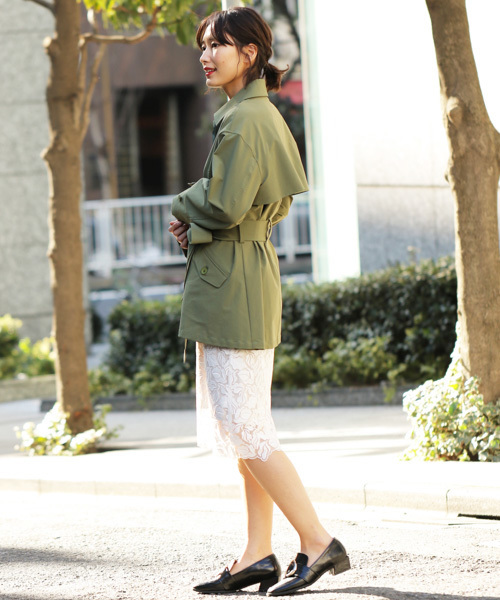 laboratory work（ラボラトリーワーク）の「チュールレースタイトスカート（スカート・レディース・ホワイト/ブラック/グリーン・MEDIUM）」の16枚目の写真