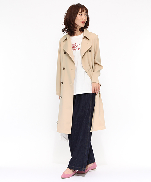 LAKOLE(ラコレ)の「ドレーピートレンチコート / LAKOLE(トレンチコート・レディース・ライトベージュ・SMALL/MEDIUM)」の14枚目の写真