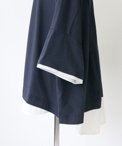 n'OrLABEL（ノアールレーベル）の「『レイヤード風Ｔシャツ』（Tシャツ/カットソー・レディース・ネイビー/グレー/カーキ/アイボリー/ピンク系その他/ブラック/モカ/ライトグレー/ラベンダー・FREE）」の22枚目の写真