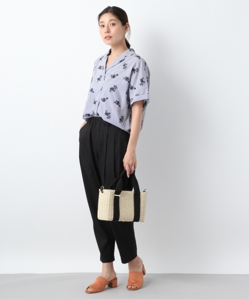 LEPSIM(レプシィム)の「カイキンスキッパーガラシャツ 784585(シャツ/ブラウス・レディース・ネイビー/イエロー/ドット・FREE)」の4枚目の写真