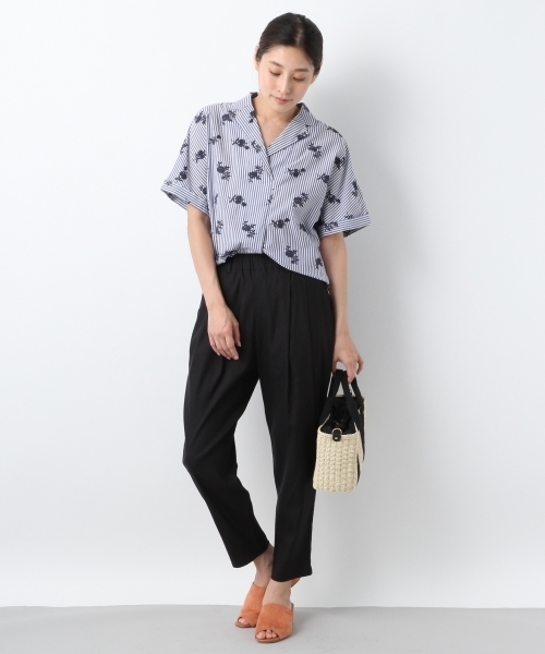 LEPSIM(レプシィム)の「カイキンスキッパーガラシャツ 784585(シャツ/ブラウス・レディース・ネイビー/イエロー/ドット・FREE)」の5枚目の写真