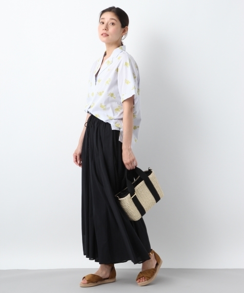 LEPSIM(レプシィム)の「カイキンスキッパーガラシャツ 784585(シャツ/ブラウス・レディース・ネイビー/イエロー/ドット・FREE)」の6枚目の写真