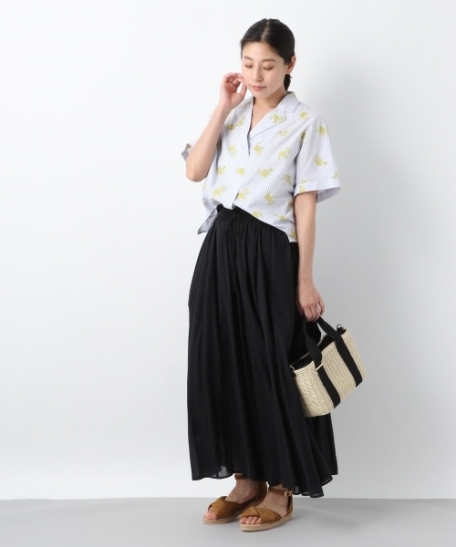 LEPSIM(レプシィム)の「カイキンスキッパーガラシャツ 784585(シャツ/ブラウス・レディース・ネイビー/イエロー/ドット・FREE)」の7枚目の写真