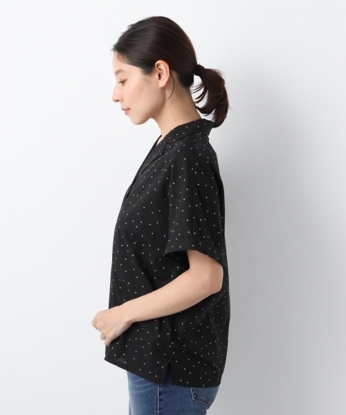 LEPSIM(レプシィム)の「カイキンスキッパーガラシャツ 784585(シャツ/ブラウス・レディース・ネイビー/イエロー/ドット・FREE)」の11枚目の写真