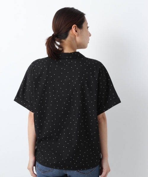 LEPSIM(レプシィム)の「カイキンスキッパーガラシャツ 784585(シャツ/ブラウス・レディース・ネイビー/イエロー/ドット・FREE)」の12枚目の写真