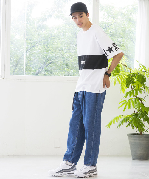 CONVERSE(コンバース)の「∴WEGO/CONVERSE別注切替Tシャツ(Tシャツ/カットソー・メンズ・ライトピンク/マスタード/ホワイト/トリコロール・MEDIUM/LARGE)」の14枚目の写真