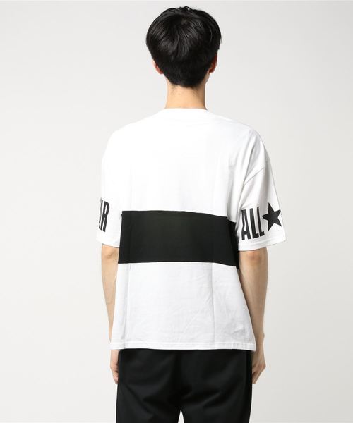 CONVERSE(コンバース)の「∴WEGO/CONVERSE別注切替Tシャツ(Tシャツ/カットソー・メンズ・ライトピンク/マスタード/ホワイト/トリコロール・MEDIUM/LARGE)」の6枚目の写真