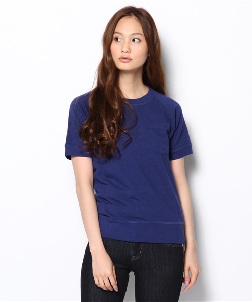 BEAMS BOY（ビームスボーイ）の「○S.ﾐﾆ裏毛ﾎﾟｹ付CR（スウェット・レディース・ライトグレー/ネイビー/その他1・ONE SIZE）」の15枚目の写真