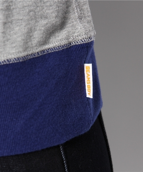 BEAMS BOY（ビームスボーイ）の「○S.ﾐﾆ裏毛ﾎﾟｹ付CR（スウェット・レディース・ライトグレー/ネイビー/その他1・ONE SIZE）」の9枚目の写真