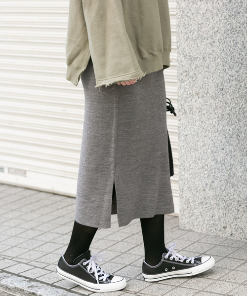 URBAN RESEARCH Sonny Label(アーバンリサーチサニーレーベル)の「ミラノリブニットタイトスカート(スカート)」|グレー