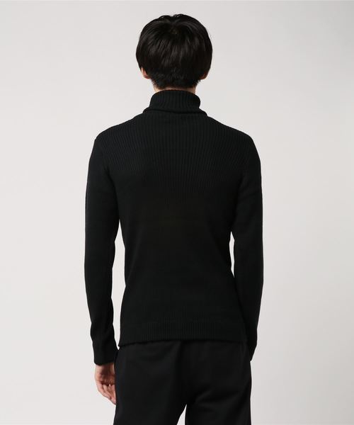 A.S.M（エーエスエム）の「コットンリブ編みタートルネックセーター（ニット/セーター・メンズ・チャコールグレー/ブラック/レッド/オフホワイト/カーキ/ワインレッド/杢グレー/キャメル・48/50）」の10枚目の写真