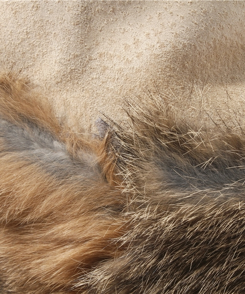 新品タグ付きgoaゴア茶ファー付ハット牛革スエード本皮革ca4la