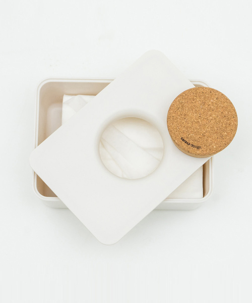 sarasa design(サラサデザイン)の「b2c ウェットティッシュホルダー コルク蓋(おむつ用品/おむつポーチ・レディース・ホワイト/チャコールグレー/ライトグレー/ブラック・ONE SIZE)」の19枚目の写真