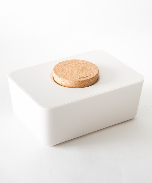 sarasa design(サラサデザイン)の「b2c ウェットティッシュホルダー コルク蓋(おむつ用品/おむつポーチ・レディース・ホワイト/チャコールグレー/ライトグレー/ブラック・ONE SIZE)」の5枚目の写真