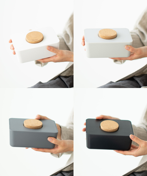 sarasa design(サラサデザイン)の「b2c ウェットティッシュホルダー コルク蓋(おむつ用品/おむつポーチ・レディース・ホワイト/チャコールグレー/ライトグレー/ブラック・ONE SIZE)」の9枚目の写真