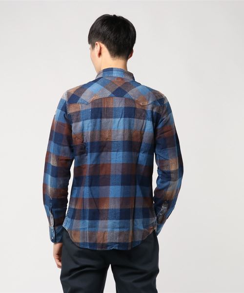 トップス [TMT]DOUBLE WING INDIGO CHECK SHIRTS TMT]DOUBLE WING INDIGO CHECK SHIRTS - メルカリ