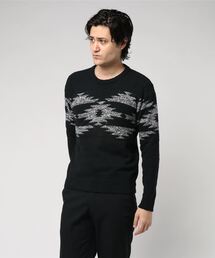 エスニッククルーネックニット