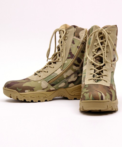 【セール】コンバットブーツ カモフラ（ブーツ）｜８(eight)（エイト）