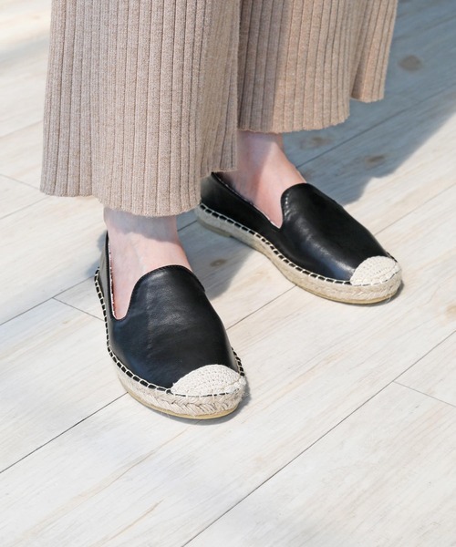 RiiiKa(リーカ)の「ジュートスリッポン【RiiiKa/リーカ】(スリッポン・レディース・ブラック/シルバー/レオパード/ストライプ/ドット/グレー/キャメル/ホワイト系その他/ブラック系その他/ブルーグレー/シルバー系その他/ブラック系その他2/グレー系その他/アイボリー/ブラック×ホワイト/ホワイト系その他2・LL/S/M/L)」の6枚目の写真