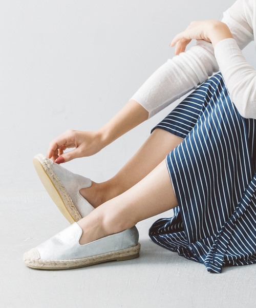 RiiiKa(リーカ)の「ジュートスリッポン【RiiiKa/リーカ】(スリッポン・レディース・ブラック/シルバー/レオパード/ストライプ/ドット/グレー/キャメル/ホワイト系その他/ブラック系その他/ブルーグレー/シルバー系その他/ブラック系その他2/グレー系その他/アイボリー/ブラック×ホワイト/ホワイト系その他2・LL/S/M/L)」の12枚目の写真