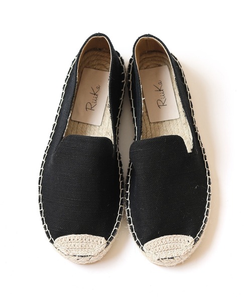 RiiiKa(リーカ)の「ジュートスリッポン【RiiiKa/リーカ】(スリッポン・レディース・ブラック/シルバー/レオパード/ストライプ/ドット/グレー/キャメル/ホワイト系その他/ブラック系その他/ブルーグレー/シルバー系その他/ブラック系その他2/グレー系その他/アイボリー/ブラック×ホワイト/ホワイト系その他2・LL/S/M/L)」の18枚目の写真