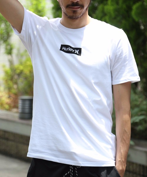 Hurley （ハーレー）の「M HRLY PRM OAO SMALL BOX TEE / ハーレー  ボックスロゴTシャツ  ユニセックス（Tシャツ/カットソー・メンズ・ブラック/ホワイト/ネイビー/オレンジ系その他/スモークグレー/ホワイト系その他/ブラック系その他・SMALL/MEDIUM/LARGE/X-LARGE）」の9枚目の写真