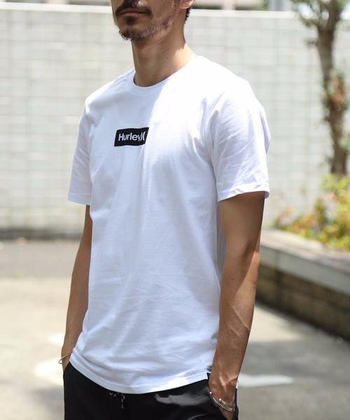 Hurley （ハーレー）の「M HRLY PRM OAO SMALL BOX TEE / ハーレー  ボックスロゴTシャツ  ユニセックス（Tシャツ/カットソー・メンズ・ブラック/ホワイト/ネイビー/オレンジ系その他/スモークグレー/ホワイト系その他/ブラック系その他・SMALL/MEDIUM/LARGE/X-LARGE）」の10枚目の写真