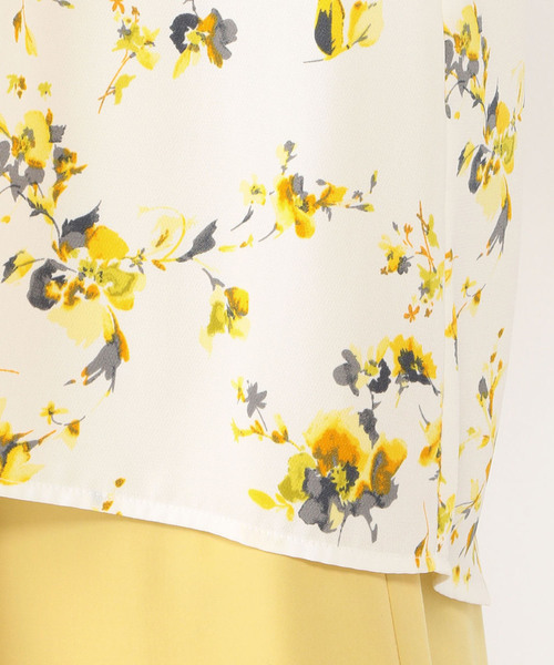 Petit Honfleur（プチオンフルール）の「花柄ロールネックブラウス（シャツ/ブラウス・レディース・ピンク/イエロー・11号/9号/13号）」の14枚目の写真