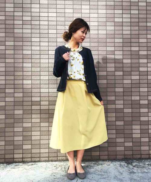 Petit Honfleur（プチオンフルール）の「花柄ロールネックブラウス（シャツ/ブラウス・レディース・ピンク/イエロー・11号/9号/13号）」の5枚目の写真