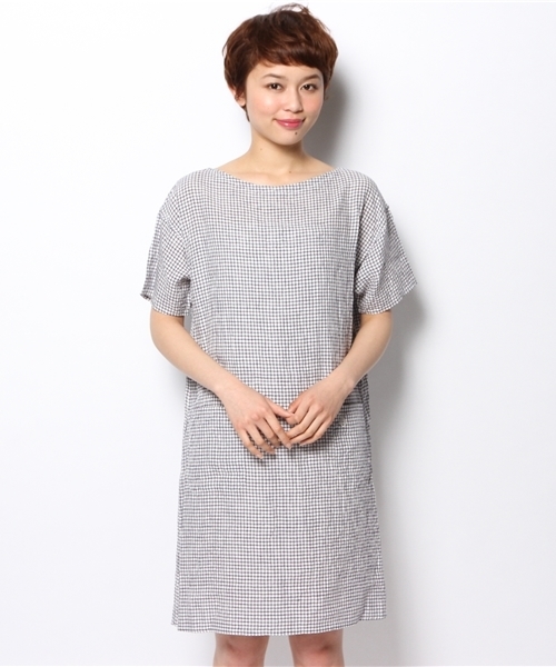 fennica(フェニカ)の「ORCIVAL / 2ポケットリネンワンピース(ワンピース・レディース・ネイビー・1)」の1枚目の写真