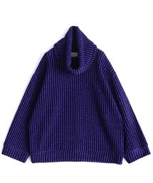SHAREEF | MOLE STRIPE PULL OVER RE-NECK(Tシャツ/カットソー)
