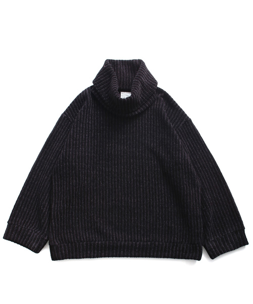 SHAREEF（シャリーフ）の「MOLE STRIPE PULL OVER RE-NECK（Tシャツ/カットソー・メンズ・パープル/ブラック/レッド・3/1/2）」の10枚目の写真