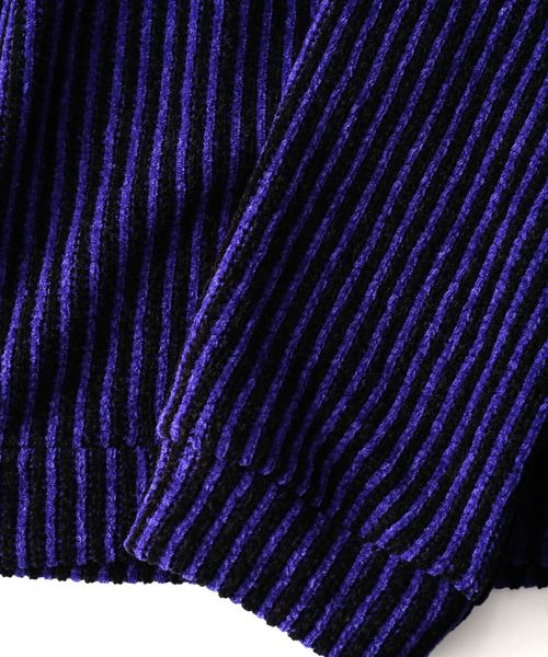 SHAREEF（シャリーフ）の「MOLE STRIPE PULL OVER RE-NECK（Tシャツ/カットソー・メンズ・パープル/ブラック/レッド・3/1/2）」の14枚目の写真