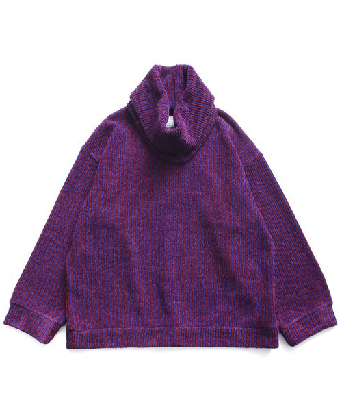 SHAREEF（シャリーフ）の「MOLE STRIPE PULL OVER RE-NECK（Tシャツ/カットソー・メンズ・パープル/ブラック/レッド・3/1/2）」の18枚目の写真