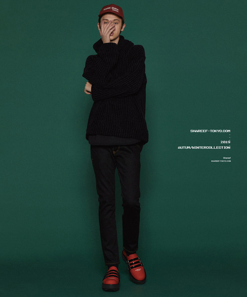 SHAREEF（シャリーフ）の「MOLE STRIPE PULL OVER RE-NECK（Tシャツ/カットソー・メンズ・パープル/ブラック/レッド・3/1/2）」の21枚目の写真