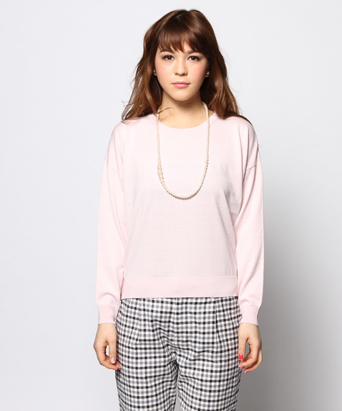 FREE'S SHOP（フリーズショップ）の「スーパーベーシックニット（ニット/セーター・レディース・ホワイト/ネイビー/ピンク/オレンジ・FREE）」の7枚目の写真