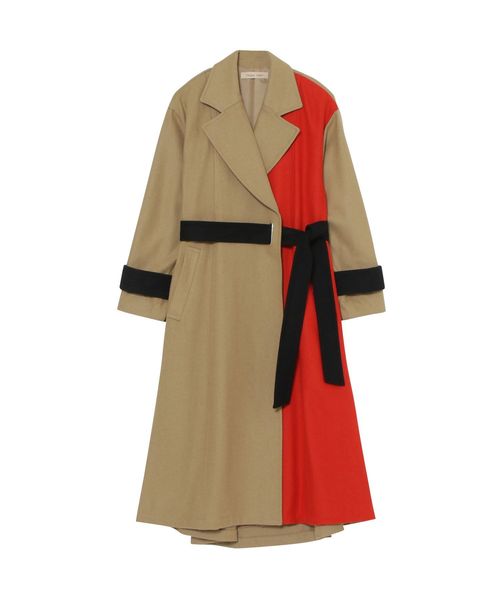 TEVALT（ヴァレット）の「サイド釦 スリットデザイン 配色ロング