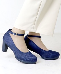 Liberty Doll / ラウンドトゥ 6.5cm チャンキーヒール ストラップパンプス プラットフォーム 美脚 歩きやすい (5487)