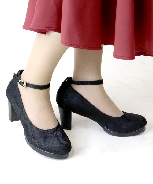 LibertyDoll(リバティードール)の「Liberty Doll / ラウンドトゥ 6.5cm チャンキーヒール ストラップパンプス プラットフォーム 美脚 歩きやすい (5487)(パンプス・レディース・ワイン/ベージュ/ブラック系その他/ブラック/グレー/ネイビー/グレイッシュベージュ/ブラウン/ホワイト/ブラック系その他2/ベージュ系その他/アイボリー/ネイビー系1/ピンク/ブラック系その他3/シルバー/ブラック系その他4/シルバー系その他/ゴールド系その他/シルバー系その他2・LL/M/S/L/SS/3L)」の7枚目の写真