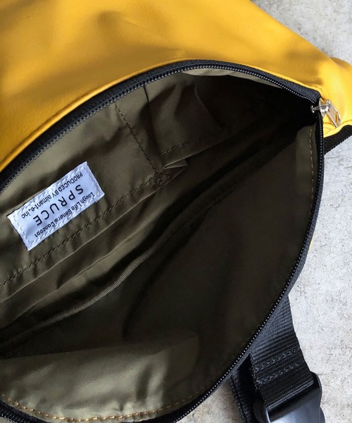 SPRUCE（スプルース）の「EM: 181008 メタリック ボディバッグ（ボディバッグ/ウエストポーチ・レディース・マスタード/パープル/ベージュ/ホワイト/ブラック/シルバー・FREE）」の9枚目の写真