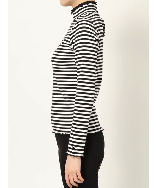 jouetie(ジュエティ)の「チビハイネックトップス(Tシャツ/カットソー・レディース・ライトグリーン/その他1/ブラック/オフホワイト・MEDIUM)」の13枚目の写真