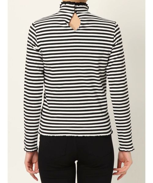 jouetie(ジュエティ)の「チビハイネックトップス(Tシャツ/カットソー・レディース・ライトグリーン/その他1/ブラック/オフホワイト・MEDIUM)」の12枚目の写真