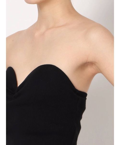 GYDA（ジェイダ）の「リブベアビスチェ（チューブトップ・レディース・ブラック/オフホワイト/カーキ/グレー・FREE）」の17枚目の写真