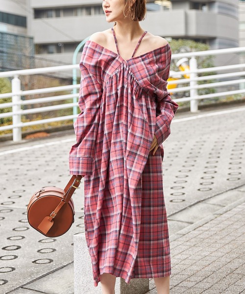 Nostalgia アンドドットノスタルジア の 3wayチェック柄ワンピース ワンピース Wear