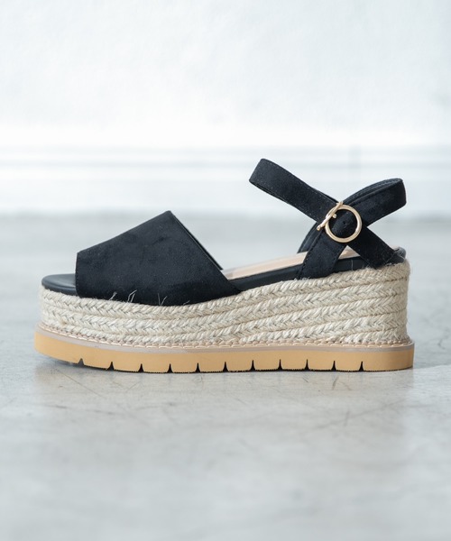 Heather（ヘザー）の「アツゾコフェイクスエードサンダル　886580（サンダル・レディース・ベージュ/ブラック・L/S/M）」の7枚目の写真